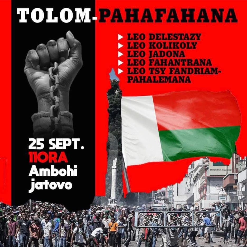 Affiche « Tolom-pahafahana » : appel à manifester le 25 septembre 2025 à 11 h à Ambohijatovo
